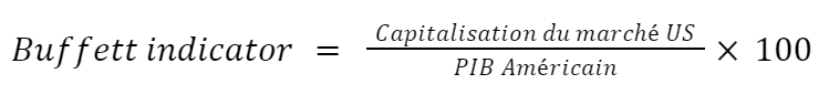 Formule de calcul du Buffett indicator